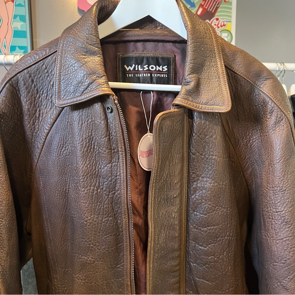 90’s Wilsons Bomber Leather Jacket - Picture 3 of 10